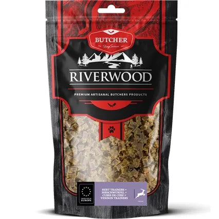 Premium Riverwood Hundegodbidder med lækker smag og råvarer i topkvalitet der er produceret i Europa