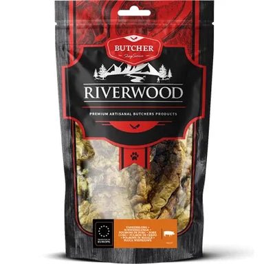 Tyggeben til hunde | Svinelunge | 100g | Riverwood Tyggeben