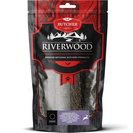 Riverwood Kødstrimler Rådyr 150 gram KORT HOLDBARHED 24-07-2026