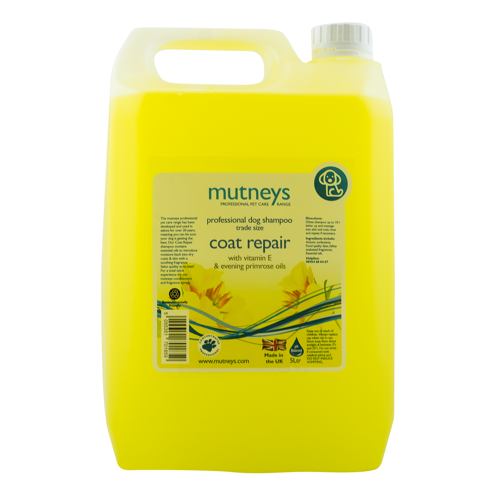 Mutneys Coat Repair Hundeshampoo effektivt til beskadiget hud og pels