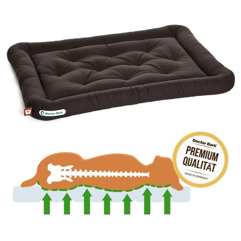 Vaskbar 95°C | S-XXL Ortopædisk Hundepude Hypoallergenic i Brun | Dr. Bark