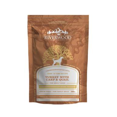 Riverwood vådfoder | Surf 'n Turf Kalkun med Vagtel & Karpe | 300 g