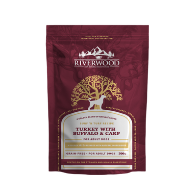 Riverwood vådfoder | Surf 'n Turf Kalkun med Bøffel & Karpe | 300 g