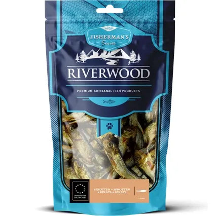 Tørret fisk til hund | Brisling | 100 gr. | Riverwood Tyggeben