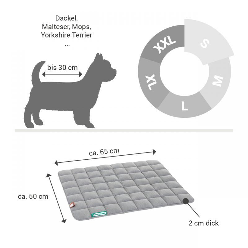 DOCTOR BARK Hundetæppe Hypoallergenic | Grå