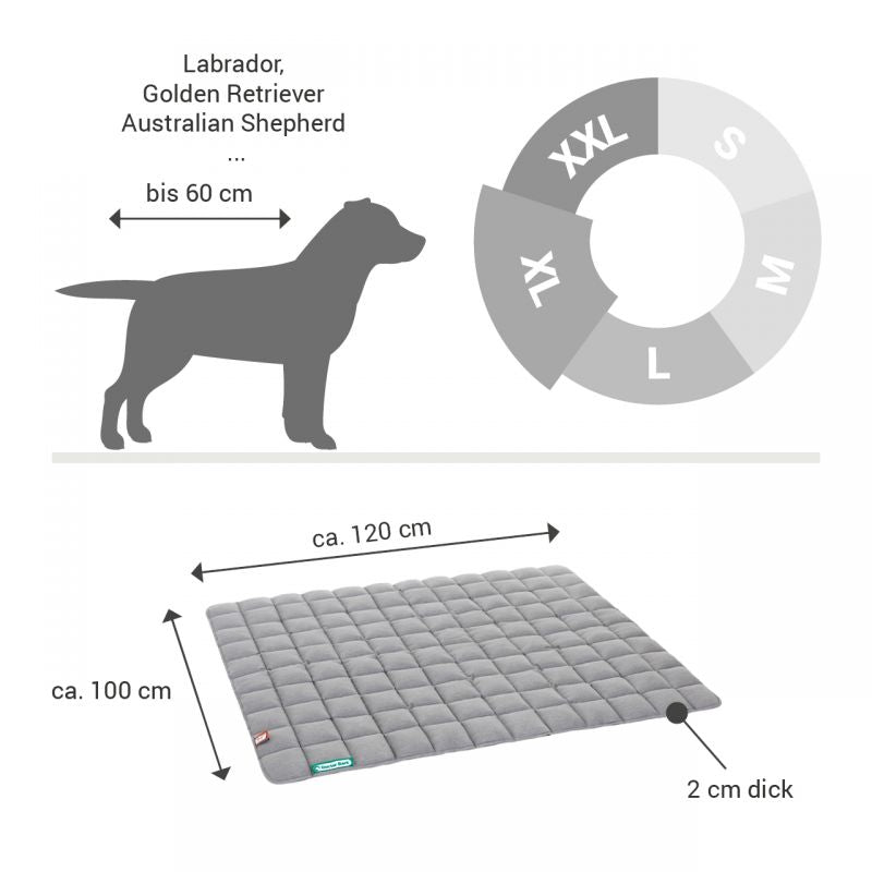 DOCTOR BARK Hundetæppe Grå Melange Hypoallergenic