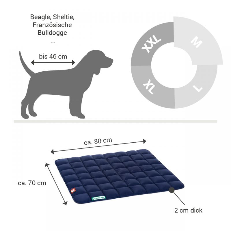 DOCTOR BARK Hundetæppe Hypoallergenic | Kongeblå