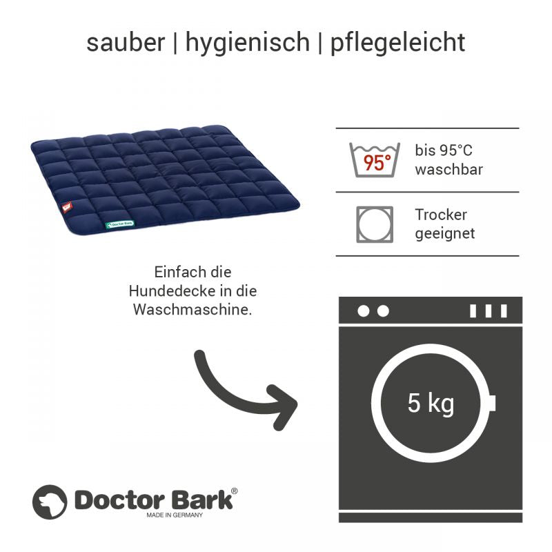 DOCTOR BARK Hundetæppe Hypoallergenic | Kongeblå