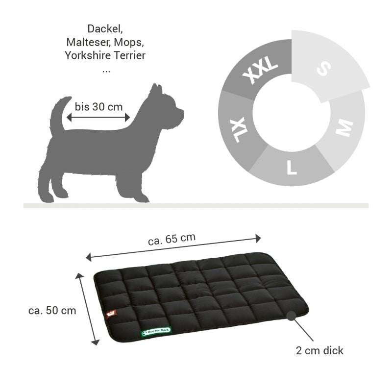 DOCTOR BARK Hundetæppe Sort Hypoallergenic