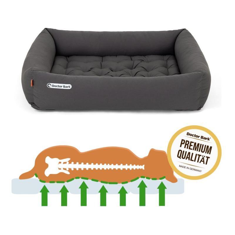 DOCTOR BARK Ortopædisk Hundeseng Hypoallergenic | Grå