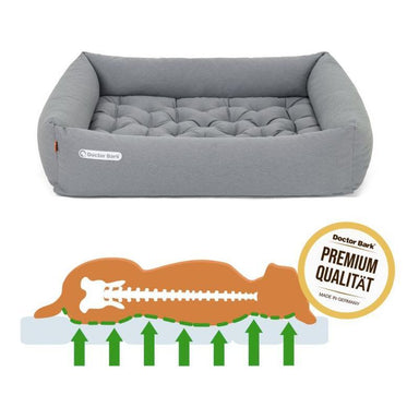 DOCTOR BARK Ortopædisk Hundeseng Hypoallergenic | Lysegrå