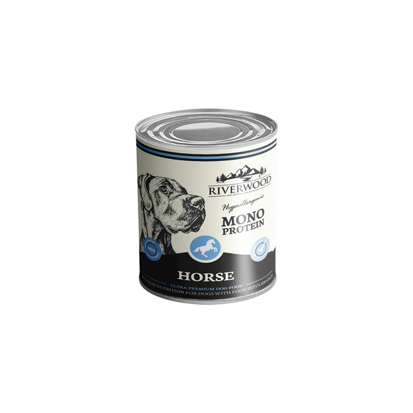 Hundefoder med Hest | Monoprotein Vådfoder 400g | Riverwood