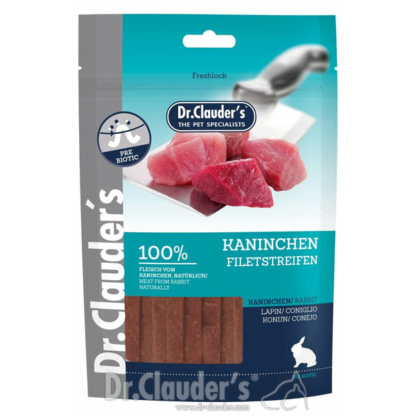 Allergi Godbidder til Hunde | Kanin Strips 80g | Dr.Clauder's Hundegodbidder