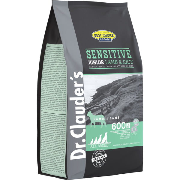 4kg Hvalpefoder med Lam og Ris | Glutenfri Hundefoder | Dr.Clauder's Tørfoder
